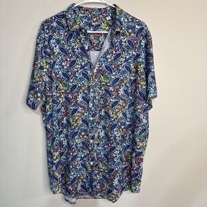 Men's Robert Graham Classic Fit Shirt Multi Color UV Protection Stretch Size L